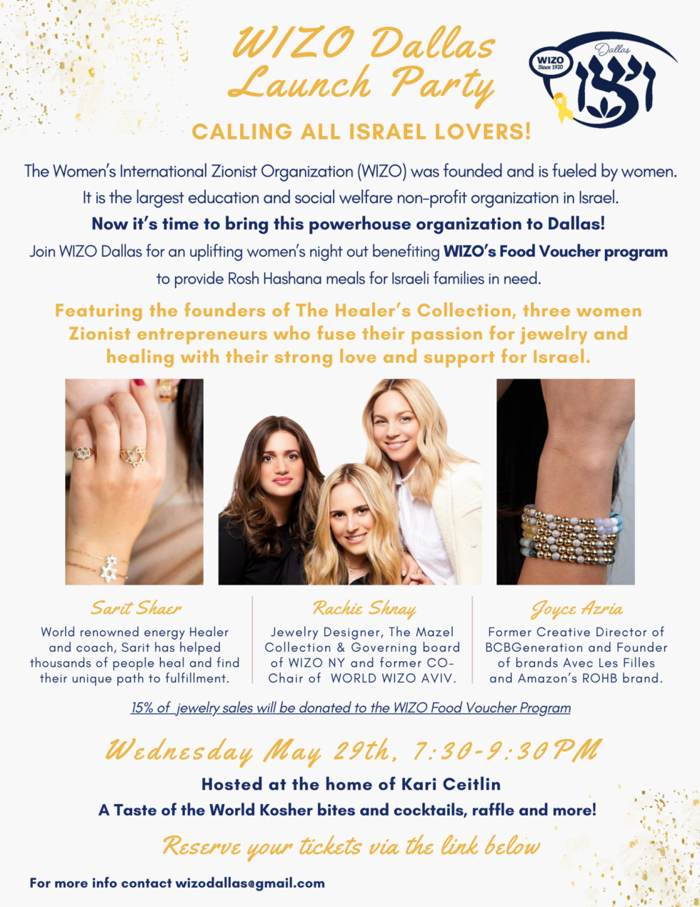 Dallas Launch Party — WIZO USA Women’s International Zionist Organization